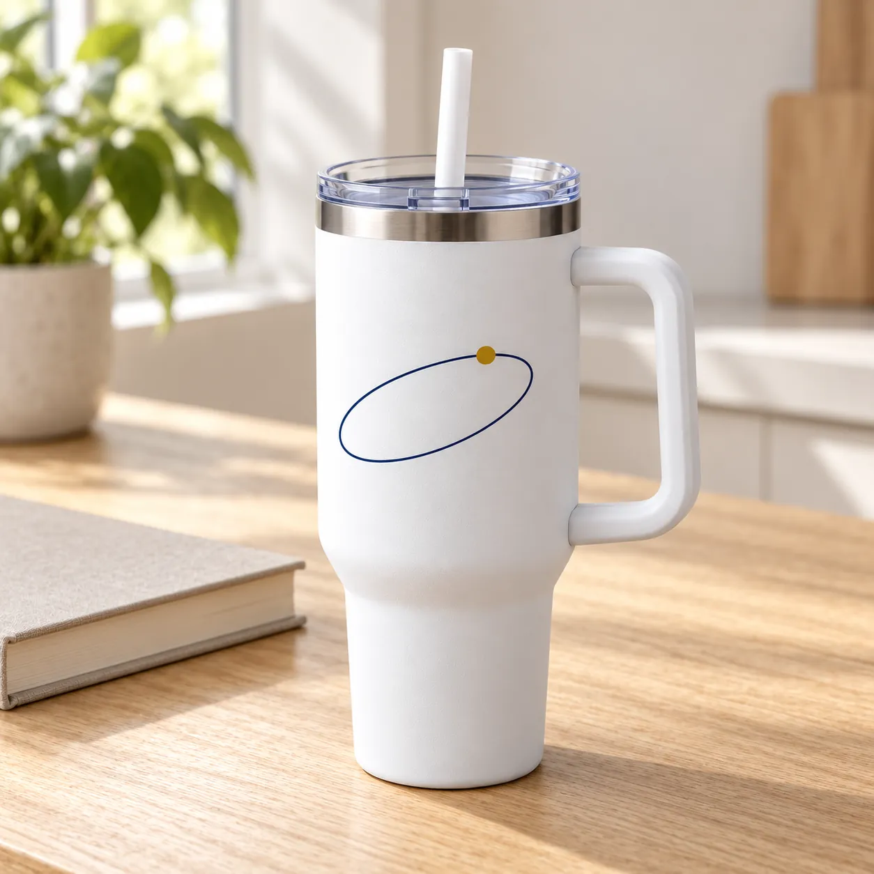 Weekend Loop 40 oz Handle Tumbler — lifestyle design mockup