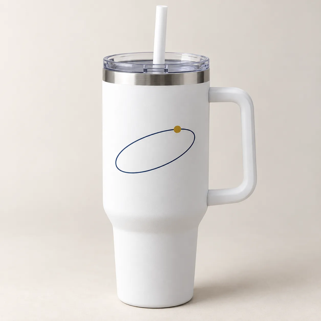 Weekend Loop 40 oz Handle Tumbler — main design mockup