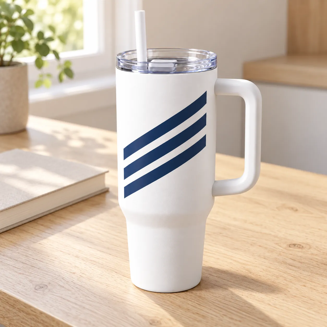 Field Line 40 oz Handle Tumbler — lifestyle design mockup
