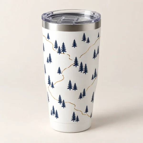 Pine Route 20 oz Tumbler — main design mockup