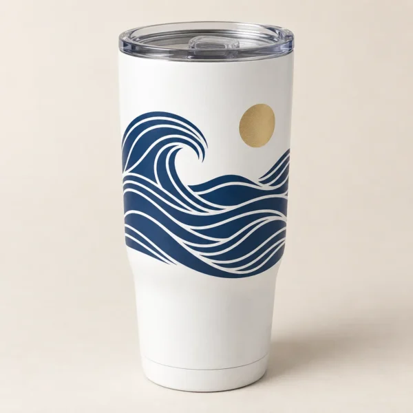 Wave Marker 20 oz Tumbler — main design mockup
